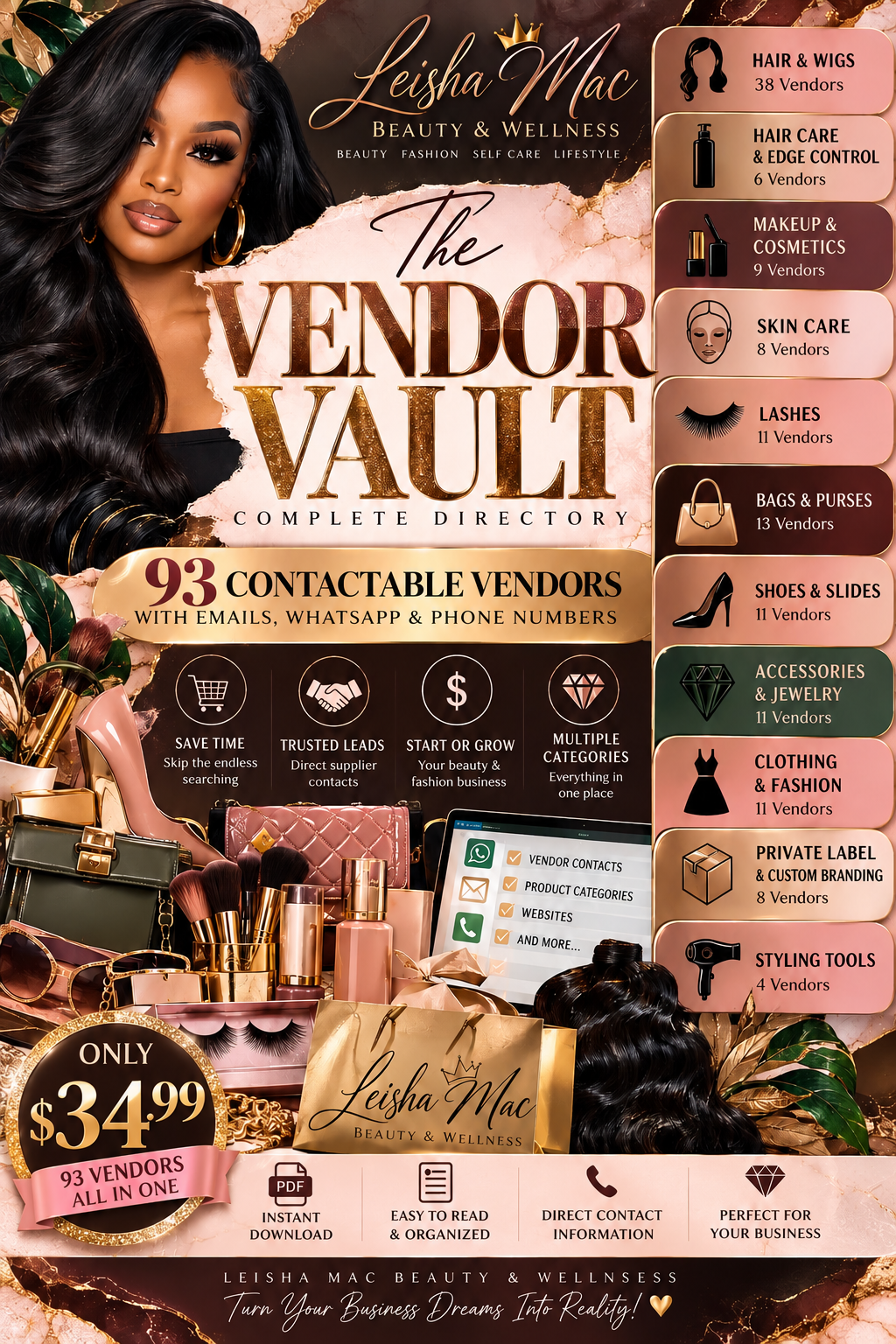 The Vendor Vault - 93 Contactable Vendors